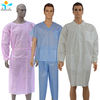 Hospital Nonwoven Disposable Lab Medical Scrub Suit 20gsm ODM